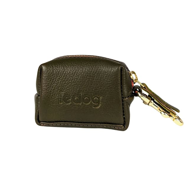 Leather dog bag holder hot sale