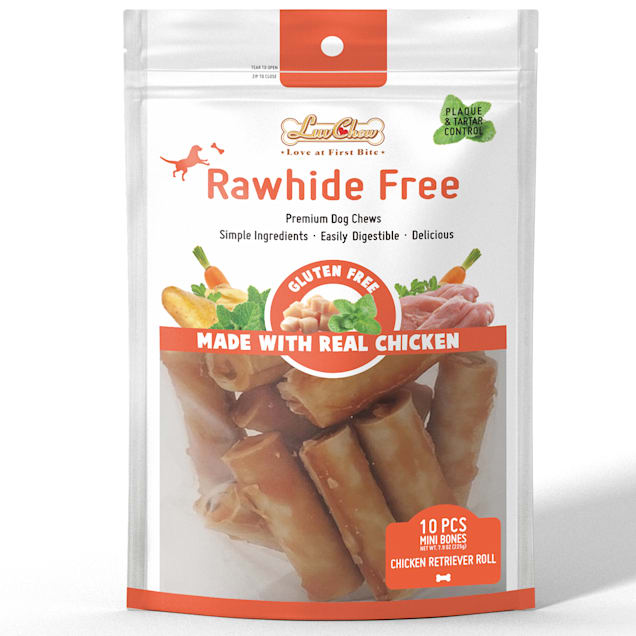 LuvChew Rawhide Alternative Premium Chicken Retriever Rolls Grain
