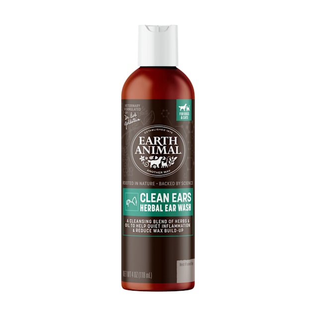 Earth Animal Natural Remedies Clean Ears Herbal Ear Wash Cleanser for Dogs Cats 4 fl. oz. Petco