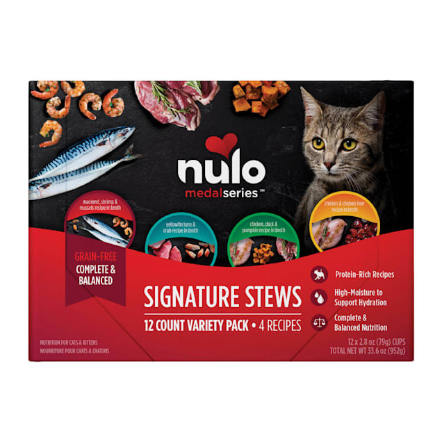 Nulo MedalSeries Signature Stew Variety Pack Wet Cat Food, 2.8 oz., Count of 12 - Carousel image #1