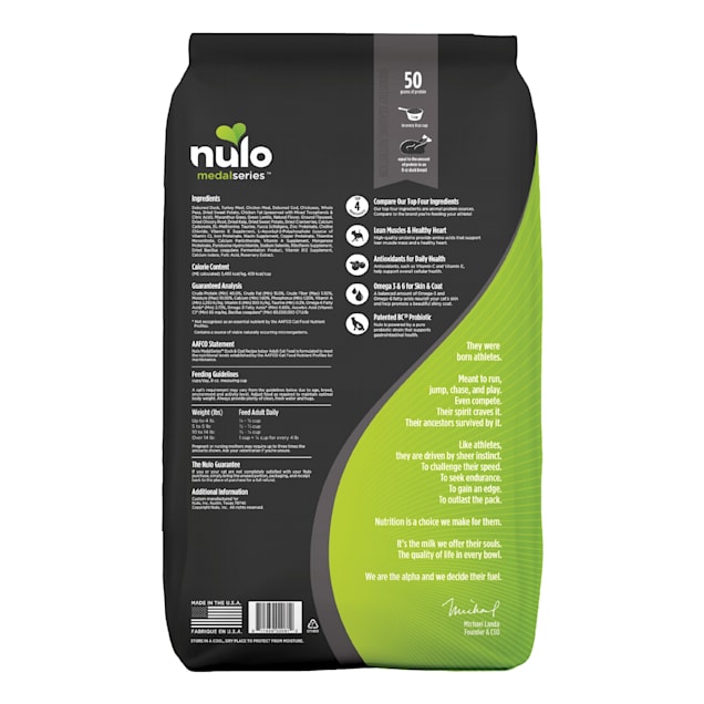 Nulo MedalSeries Grain Free Duck Cod Indoor Dry Cat Food 12 lbs