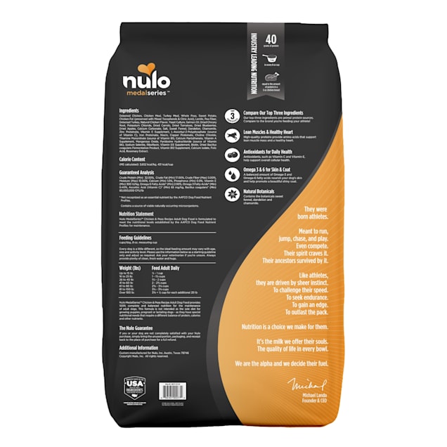 Nulo chicken and peas clearance
