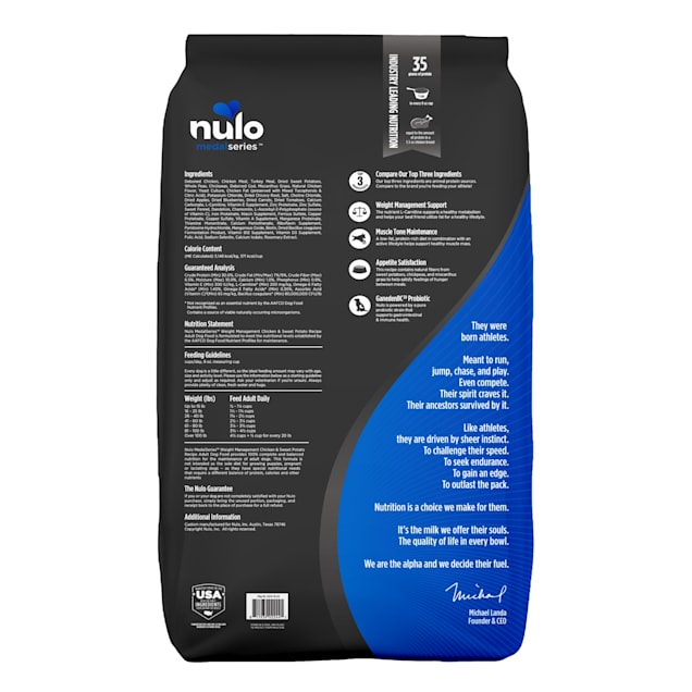 Nulo MedalSeries Grain Free Weight Management Chicken Sweet