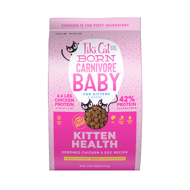 Tiki Cat Born Carnivore Baby Chicken & Egg NON-GMO Dry Cat Food, 5.6 lbs. - Carousel image #1