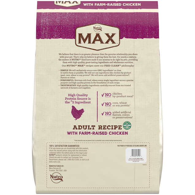 Nutro mini chunk dog food hot sale