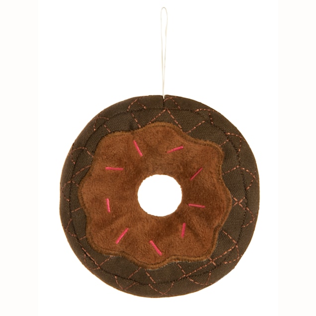 Squeaky donut dog toy sale