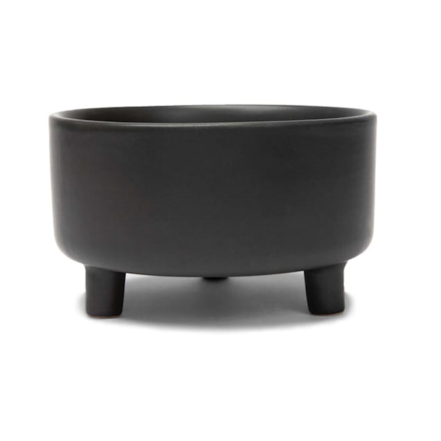 Waggo Uplift Ceramic Dog Bowl Black / L
