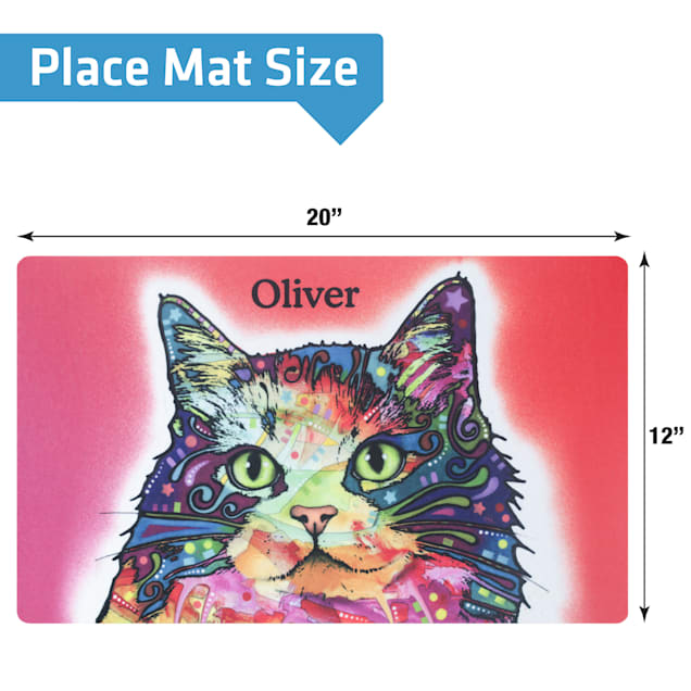 Personalized cat hot sale mat