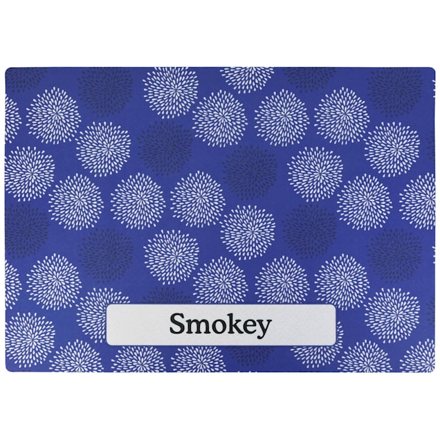 Drymate Personalized Cat Litter Mat, 20x28-in, Good Medicine Blue