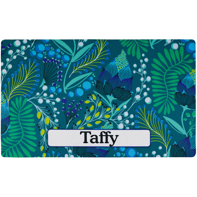 Drymate Lulu Green Personalized Pet Feeding Mat, 12" L X 20" W X 0.12" H - Carousel image #1