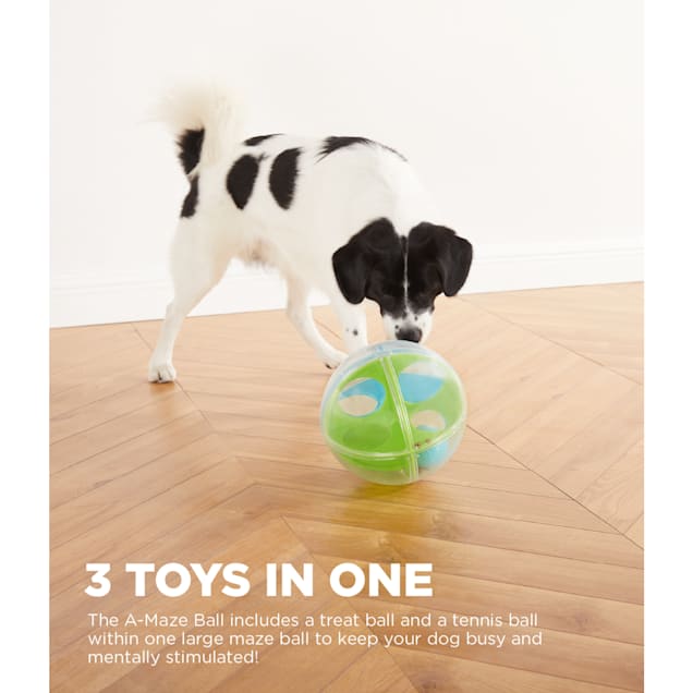 Nina Ottosson by Outward Hound Dog Snuffle N' Treat Ball Puzzle, Green,  One-Size