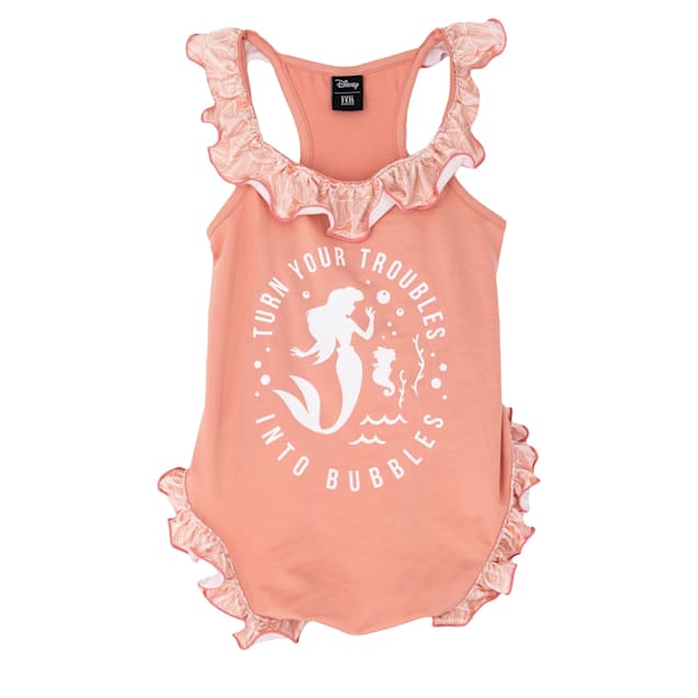 Harry Barker x Disney The Little Mermaid Coral Ruffle Pet Swimsuit X Small