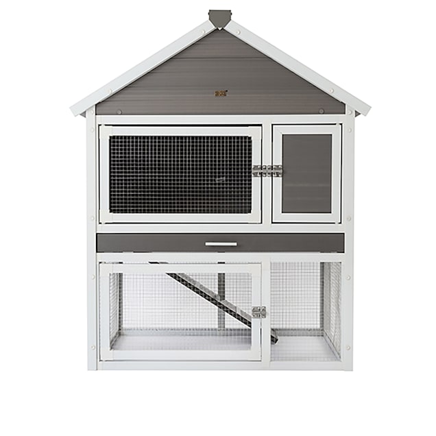 White discount rabbit hutch