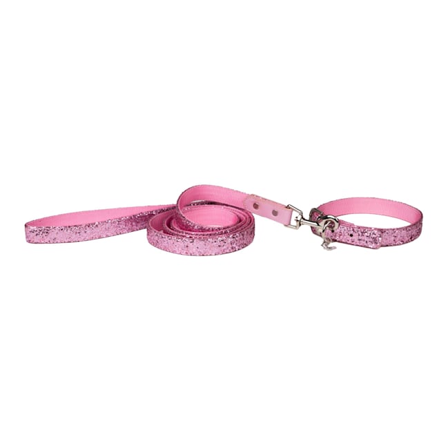 Soft Adjustable PU Leather Puppy Dog Collar Rhinestone Cat Pet Pink Collar  Suit Pet Supplies Accessories Cute Pet Cat Dog Puppy Collar Dog Leash