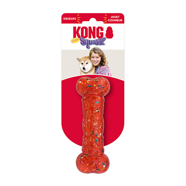 KONG Halloween Squeezz Confetti Bone Assorted Dog Toy Medium