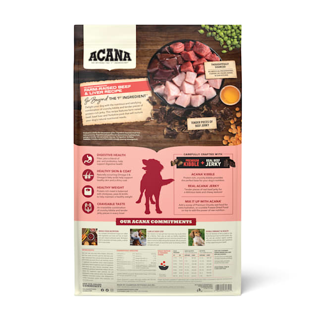 ACANA Butcher s Favorites Farm Raised Beef Liver Dry Dog Food