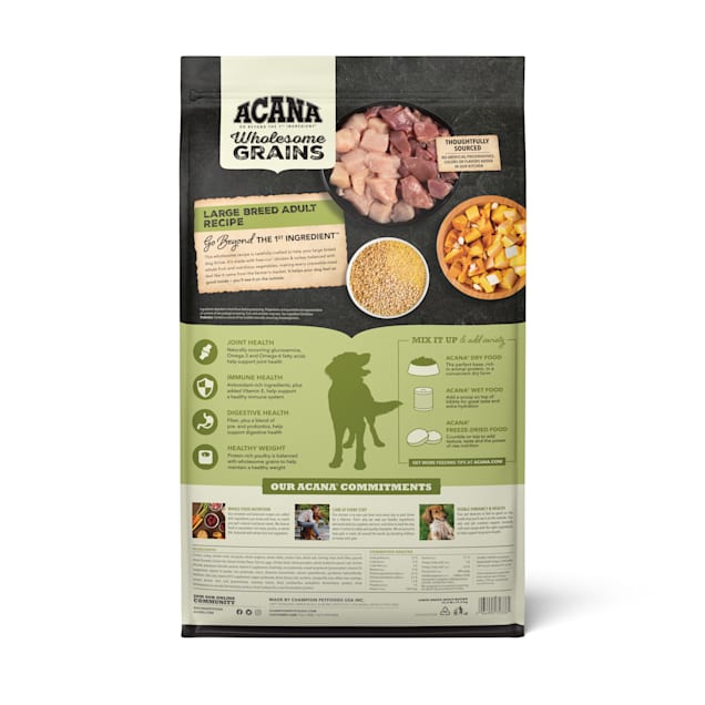 ACANA Wholesome Grains Large Breed Adult Dry Dog Food 22.5 lbs