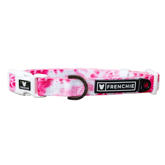 Frenchie Pink Tie Dye Comfort Dog Collar