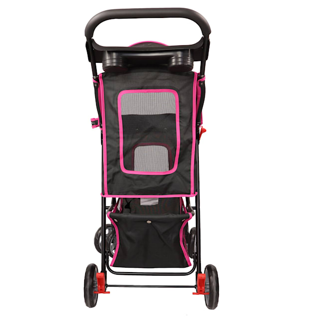 AmorosO Pet Black Pink Convenience Pet Stroller 32