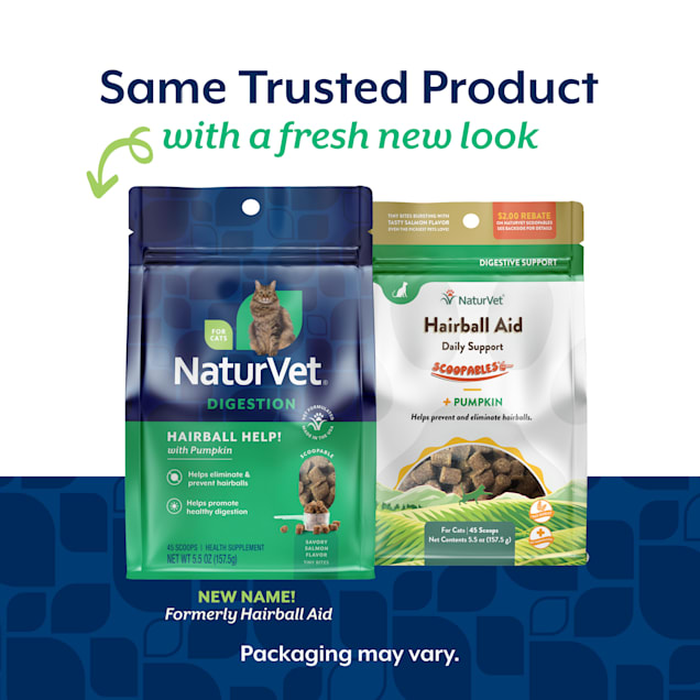 NaturVet Salmon Flavor, Hairball Help! Scoopable Tiny Bite