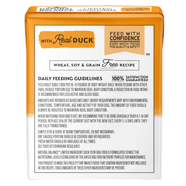Natural Balance Limited Ingredient Reserve Duck Stew Dog Food 11