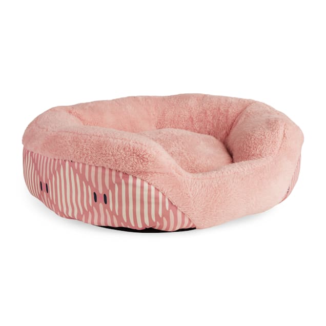 Pink and grey dog bed hotsell