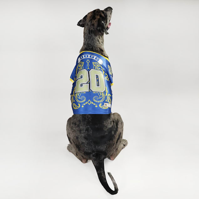 Snoop Doggie Doggs Blue Halftime Deluxe Pet Jersey, XXLarge Petco