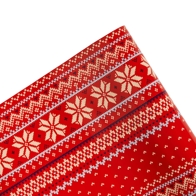 Festive Winter Fair Isle Christmas Wrapping Paper Sheets