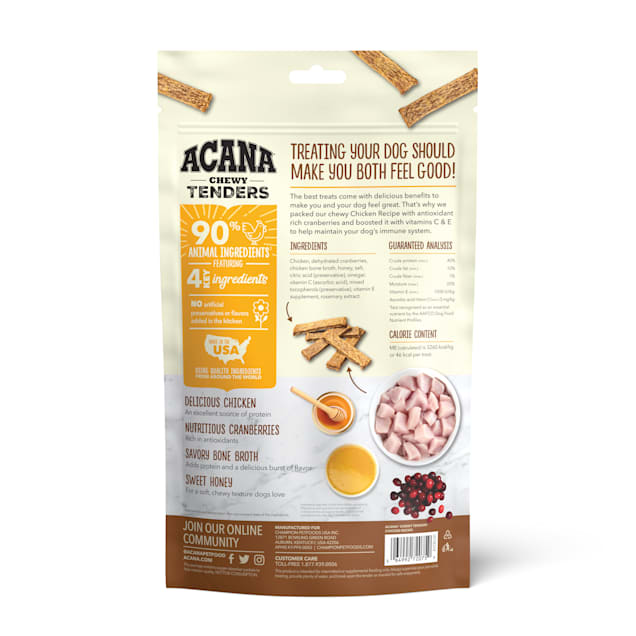 ACANA Chicken Chewy Tenders Dog Treats 4 oz. Petco