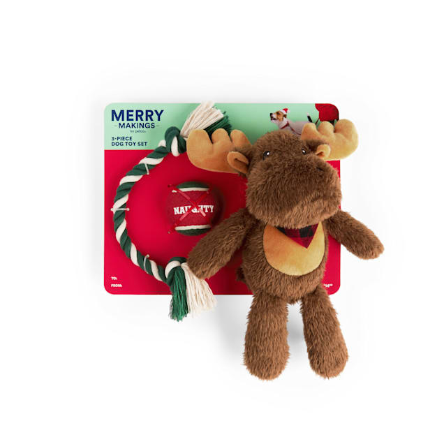 Christmas moose dog outlet toy