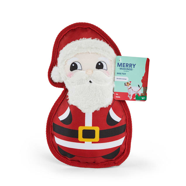 Santa claus dog toy top