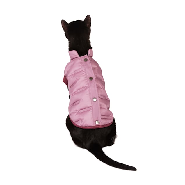Reddy Burgundy Cat Puffer Jacket, Small/Medium