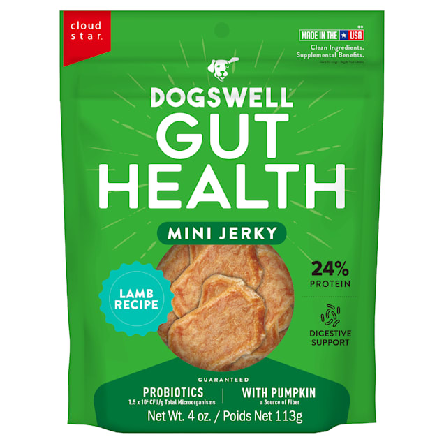 Dogswell Gut Health Mini Jerky Functional Lamb Dog Treats, 4 oz. - Carousel image #1