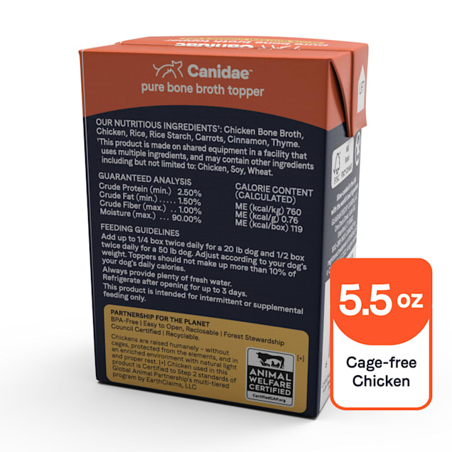Canidae Pure Bone Broth Topper with Real Chicken Rice Wet Dog