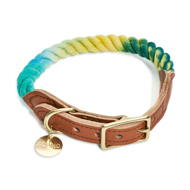 Found My Animal Cotton Rope Dog Collar Azure Medium