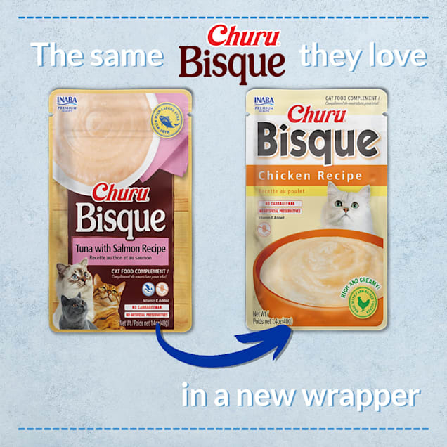 Inaba Churu Bisque Chicken Recipe Cat Treats 1.4 oz. Petco