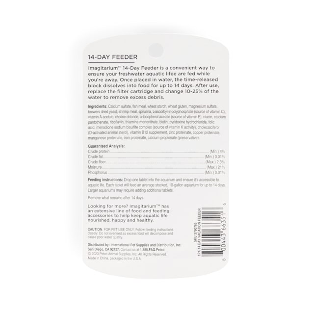 Imagitarium feeder manual outlet
