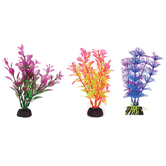 Penn Plax Artificial Colorful 4 Plants Small Pack of 6 Petco