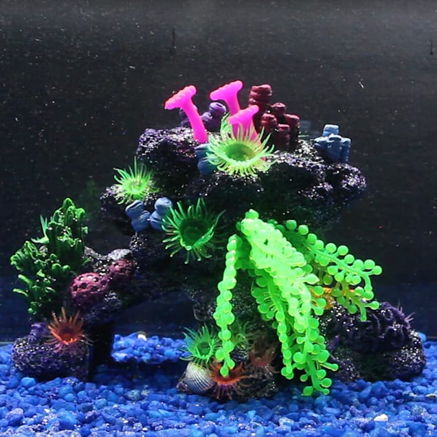 Artificial Sea Anemone Coral Aquarium Decoration - Realistic Fake Coral For Fish Tanks