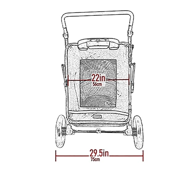 PET GEAR Special Edition No-Zip Dog & Cat Stroller, Sage 