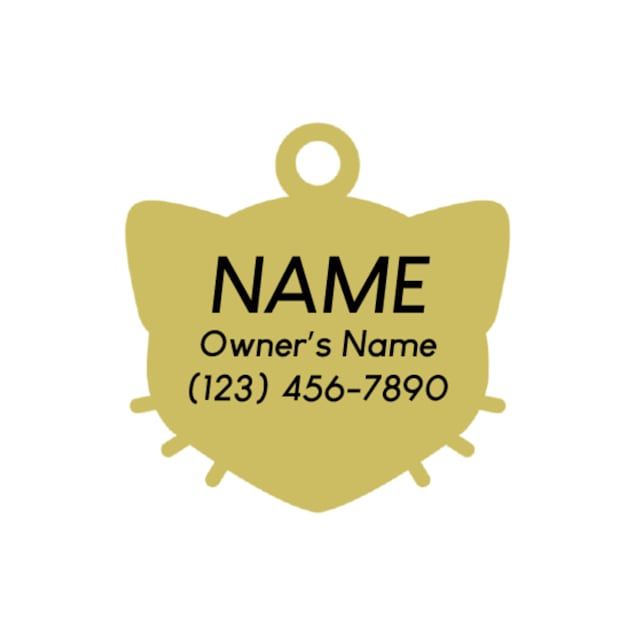Two Tails Pet Company White Silently Judging You Pet ID Tag Petco