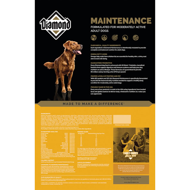 Diamond Maintenance Complete Balanced Adult Dry Dog Food 40 lbs