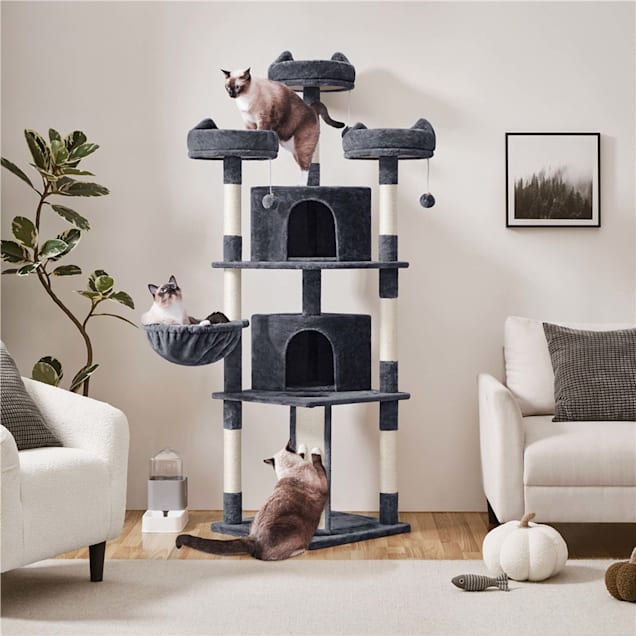 Topeakmart Multilevel Large Cat Tower with Condos Platforms