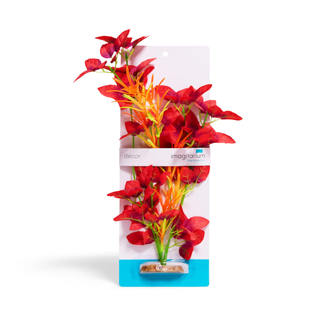 Imagitarium Red Bloom Silk Aquarium Plant, X-Large - Carousel image #1