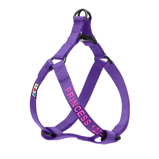 Pawtitas Purple Personalized Solid Dog Harness X Small