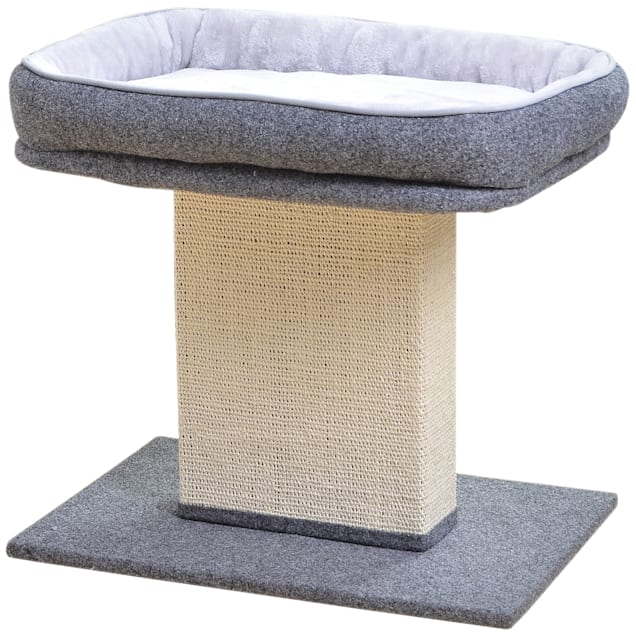 Cat scratching post discount with bed on top