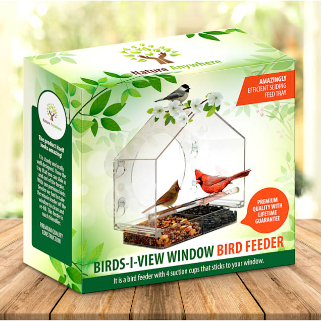 Nature's Hangout Clear Window Bird Feeder Weatherproof Bird House, Win –  Backyard Therapy