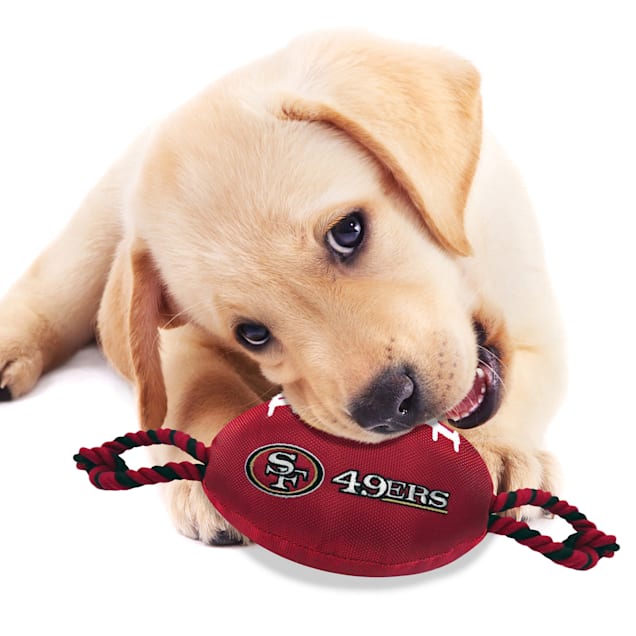 Pets First San Francisco 49ERS Nylon Football Rope Dog Toy Large