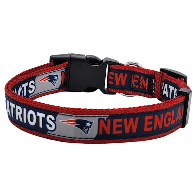 Pets First New England Patriots Satin Dog Collar Small