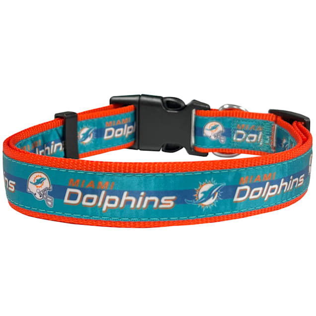 Pets First Miami Dolphins Satin Dog Collar, Small